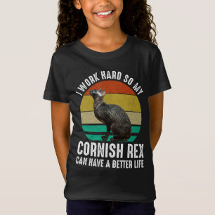 Camiseta Eu Trabalho Duro Para Que Meu Cornish Rex Tenha Um