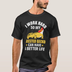 Camiseta Eu Trabalho Duro Para Que Minha Gecko Deitada Poss