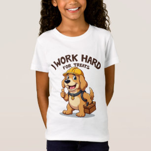 Camiseta Eu trabalho Duro para tratar Ouros engraçados