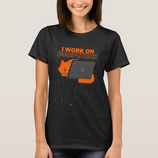 Camiseta Eu Trabalho Em Computadores Eu Sou Programador (Frente)