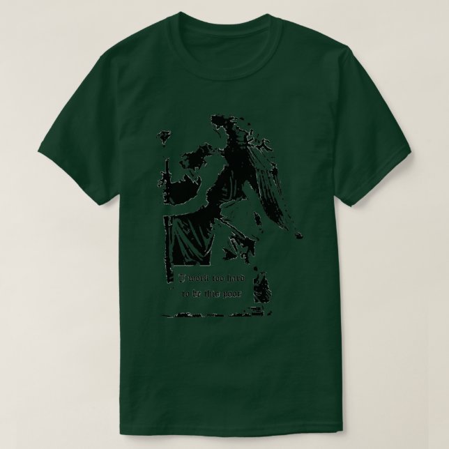 Camiseta Eu Trabalho Muito Duro Angel (Frente do Design)