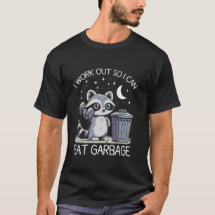 Camiseta Eu Trabalho Para Comer Giro Engraçado De Lixo