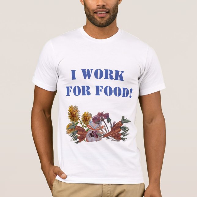 CAMISETA EU TRABALHO PARA COMIDA (Frente)