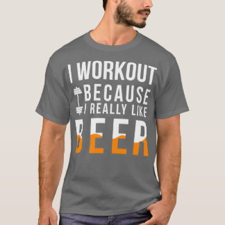 Camiseta Eu Trabalho Porque Eu Gosto Muito De Cerveja