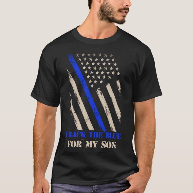 Camiseta Eu Trago O Azul Para O Meu Filho, Orgulhoso Polici (Frente)