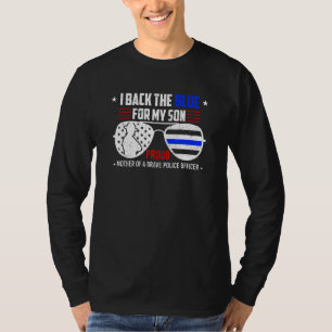 Camiseta Eu Trago O Azul Para O Meu Filho Orgulhoso Policia