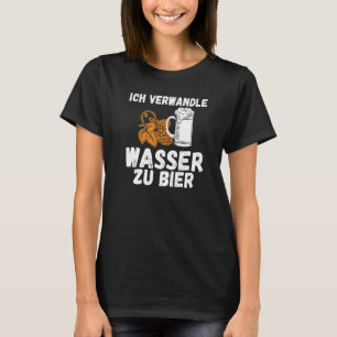 Camiseta Eu transformo água em cerveja dizendo cervejeiro e