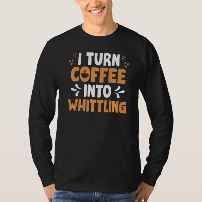 Camiseta Eu Transformo Café Em Bebendo De Café Branco (Frente)