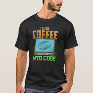 Camiseta Eu Transformo Café em Código