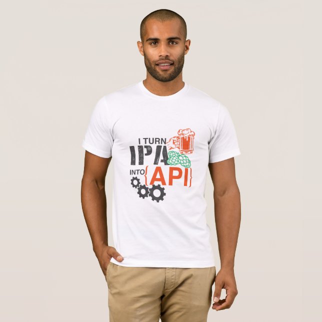 Camiseta Eu transformo IPA no API (Frente Completa)