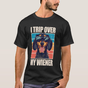 Camiseta Eu Tropeço Sobre Meu Dachshund Salsicha