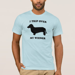 Camiseta Eu tropeço sobre meu wiener
