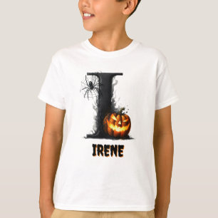Camiseta Eu truque ou trato inicial de Halloween