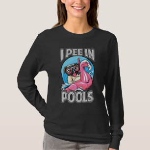 Camiseta Eu Urino Em Piscinas Cachorro Piadas De Piscina
