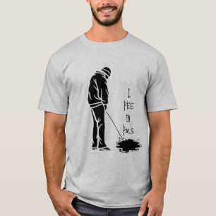 Camiseta Eu Urino em Piscinas - Presente de Brincadeira Eng