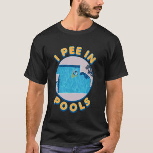 Camiseta Eu Urino Em Piscinas Vergonhoso Divertido Férias P