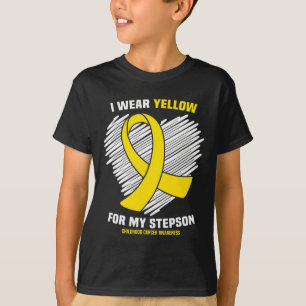 Camiseta Eu Uso Amarelo Pelo Meu Enteado Conscientização do