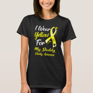 Camiseta Eu Uso Amarelo Pelo Meu Papai Conscientização Sobr