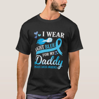 Camiseta Eu Uso Azul Claro Pelo Meu Pai Conscientização Do