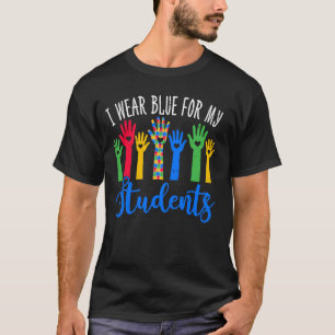 Camiseta Eu Uso Azul Para a Conscientização do Autismo dos