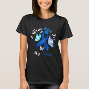 Camiseta Eu Uso Azul Para a Conscientização do Diabetes da