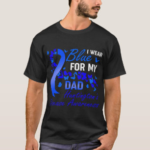 Camiseta Eu Uso Azul Para a Doença de Huntington do Meu Pai