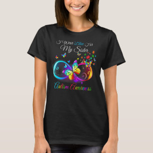 Camiseta Eu Uso Azul Para a Minha Irmã Borboleta Conscienti