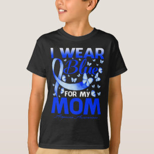 Camiseta Eu Uso Azul Para a Minha Mãe Conscientização da Al