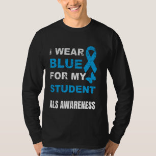 CAMISETA EU USO AZUL PARA CONSCIENTIZAÇÃO DA ALS DO MEU ALU