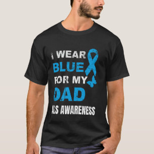 CAMISETA EU USO AZUL PARA CONSCIENTIZAÇÃO DA ALS DO MEU PAI