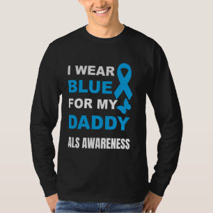 CAMISETA EU USO AZUL PARA CONSCIENTIZAÇÃO DA ALS DO MEU PAI