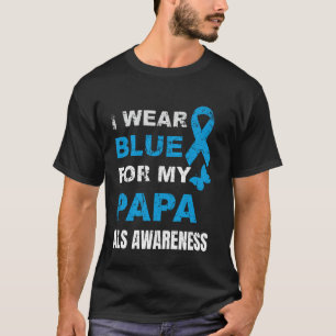 CAMISETA EU USO AZUL PARA CONSCIENTIZAÇÃO DA ALS DO MEU PAI