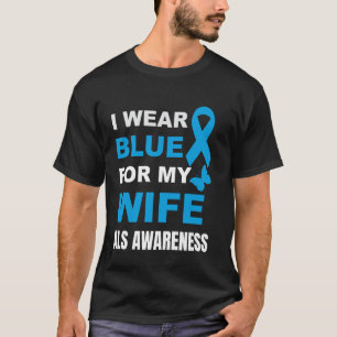 CAMISETA EU USO AZUL PARA CONSCIENTIZAÇÃO DA ELA SOBRE ALS