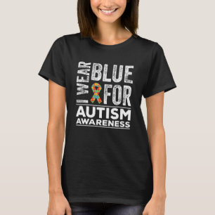 Camiseta Eu Uso Azul Para Conscientização do Autismo Peça