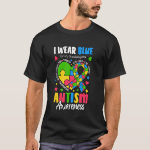 Camiseta Eu Uso Azul Para Meu Autismo De Netas Avó Pu