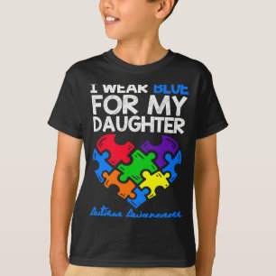 Camiseta Eu Uso Azul Para Minha Filha Conscientização do Au