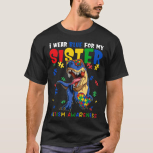 Camiseta Eu Uso Azul Para Minha Irmã Família Combinando Aut