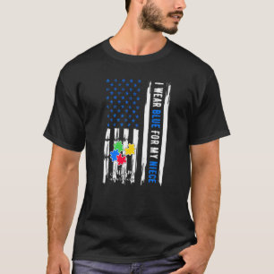 Camiseta Eu Uso Azul Pelo Mês de Conscientização do Autismo