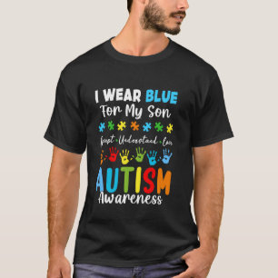 Camiseta Eu Uso Azul Pelo Meu Filho Autista Conscientização