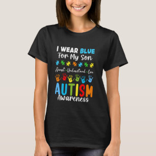 Camiseta Eu Uso Azul Pelo Meu Filho Autista Conscientização