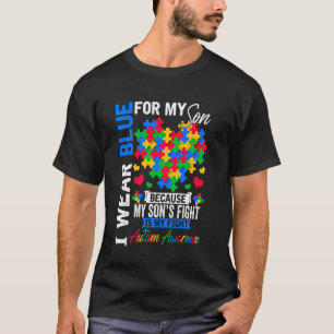 Camiseta Eu Uso Azul Pelo Meu Filho Conscientização do Auti