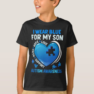Camiseta Eu Uso Azul Pelo Meu Filho Dia de Conscientização 