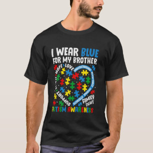 Camiseta Eu Uso Azul Pelo Meu Irmão Apoio à Conscientização