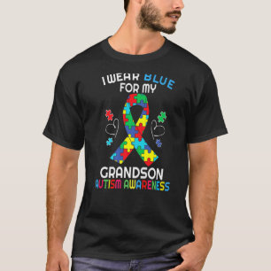 Camiseta Eu Uso Azul Pelo Meu Neto Faixa de Conscientização