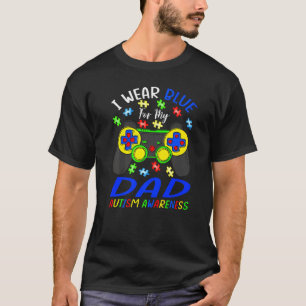 Camiseta Eu Uso Azul Pelo Meu Pai Conscientização do Autism