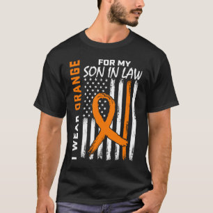 Camiseta Eu Uso Bandeira Laranja de Consciência da Leucemia
