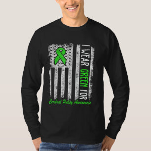 Camiseta Eu Uso Bandeira Verde de Conscientização da Parali