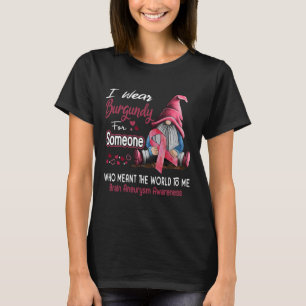 Camiseta Eu Uso Burgundy Para Conscientização de Aneurisma 