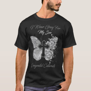 Camiseta Eu Uso Cinza Filho Consciencialização de Catarata 