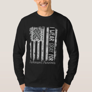 Camiseta Eu Uso Cinza Para a Bandeira do Mês de Conscientiz